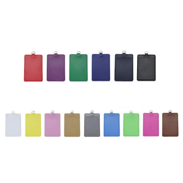 Durable PU Leather ID Badge Holder Wholesale Clearance