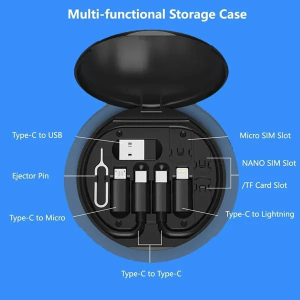 Multi-USB Adapter Set Converter Charging Cable Kit Card Pin