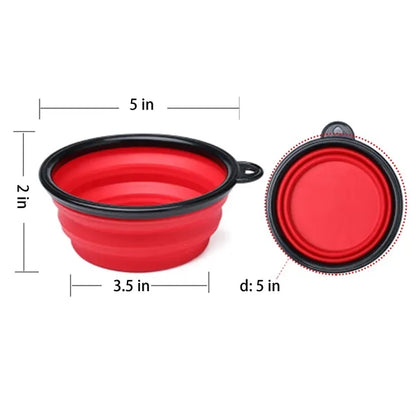Foldable Silicone Portable Pet Dog Bowl