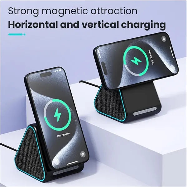 3In1 Magnetic Wireless Charger Bluetooth Speaker Holder