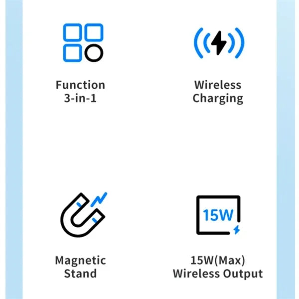 3in1 Wireless Charging Station Multiple Devices Fast Charger