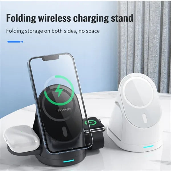 3in1 Wireless Charging Station Multiple Devices Fast Charger