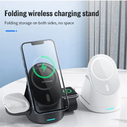 3in1 Wireless Charging Station Multiple Devices Fast Charger