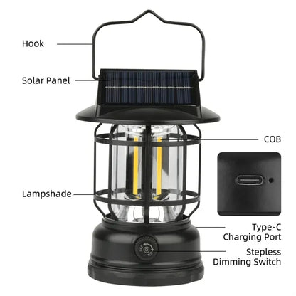 Portable LED Solar Camping Lantern