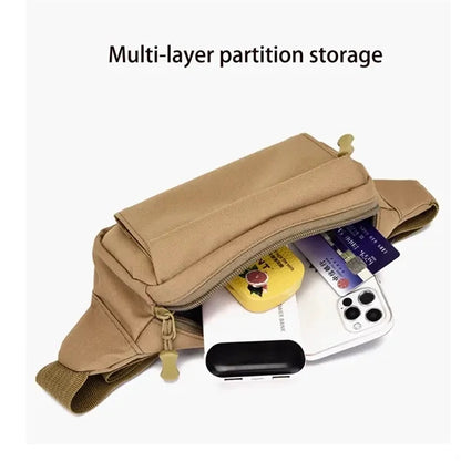 Portable Nylon Outdoor Waist Bag Travel Shoulder