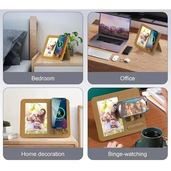 Picture Frame with Wireless Charging Stand