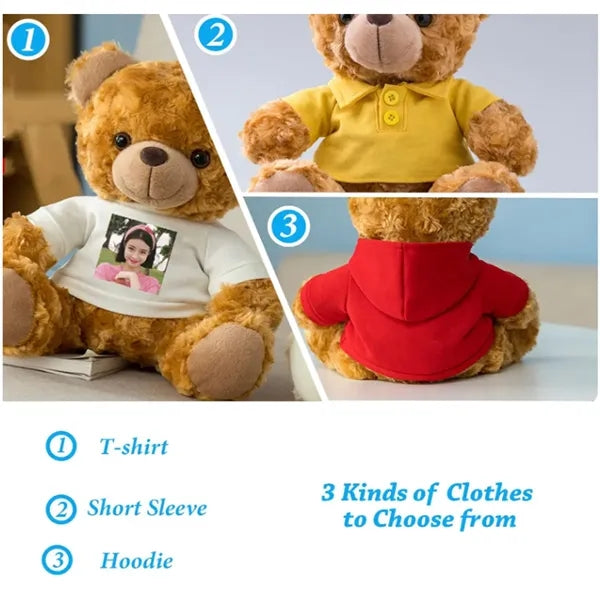 10" Personalized Gift Teddy Bear W/ Custom Message/Clothing