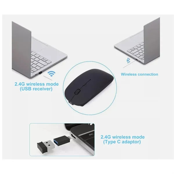 Ultra-thin Mini USB 2.4G Wireless Optical Mouse 3 DPI Modes