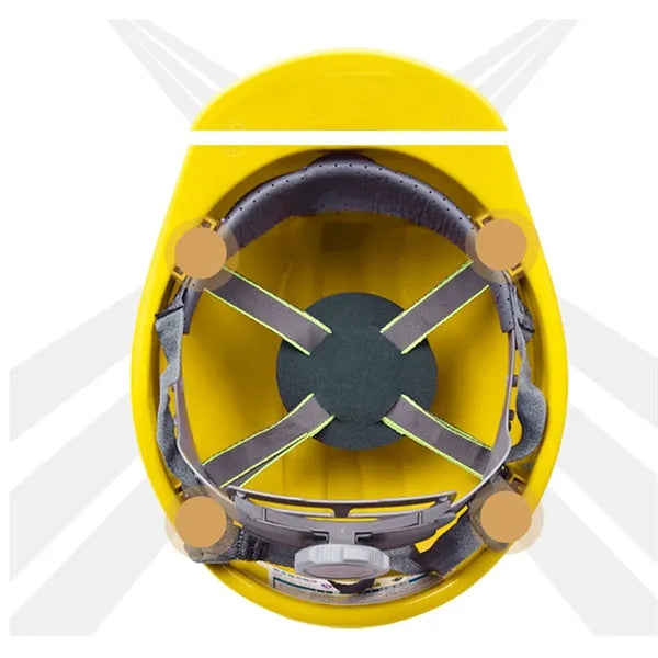 Construction Hard Hat With Self-Adjusting Suspension