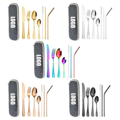 7 In 1 Camping Cutlery Set
