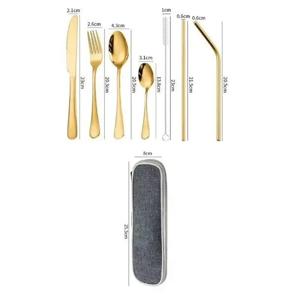 7 In 1 Camping Cutlery Set