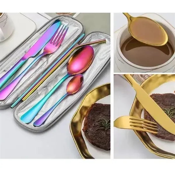 7 In 1 Camping Cutlery Set