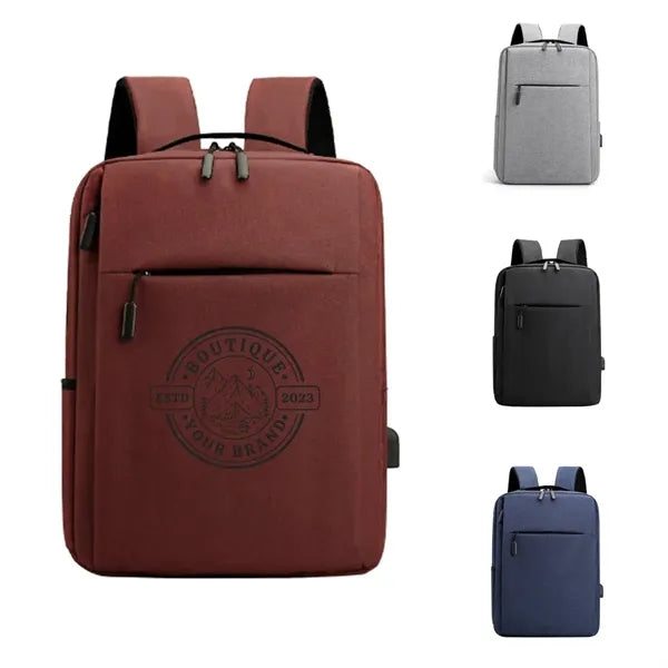 Men's Laptop Business Backpack 15.6 Inch With USB Port