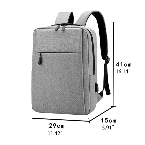 Men's Laptop Business Backpack 15.6 Inch With USB Port