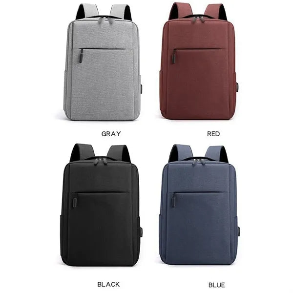 Men's Laptop Business Backpack 15.6 Inch With USB Port
