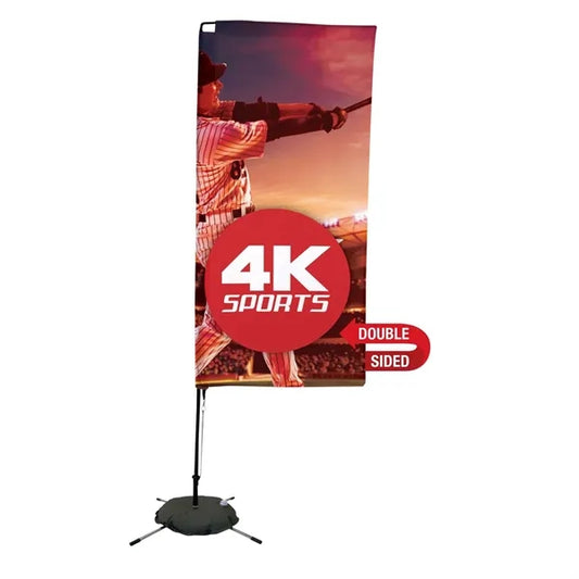 7' Streamline Rectangle Sail Sign Flag, 2-Sided, Scissor