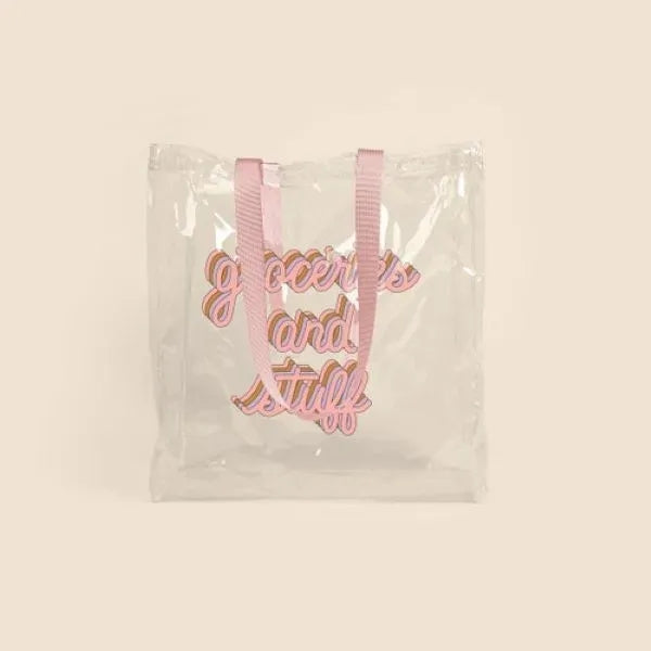ALL THAT GROCERY TOTE - CLEAR VINYL