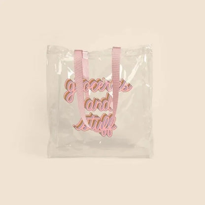 ALL THAT GROCERY TOTE - CLEAR VINYL