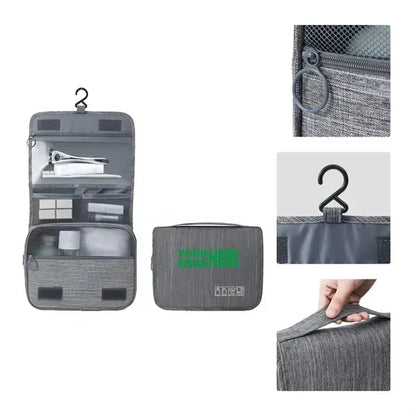 MOQ50 Hanging Travel Toiletry Bag with Dry and Wet Separatio