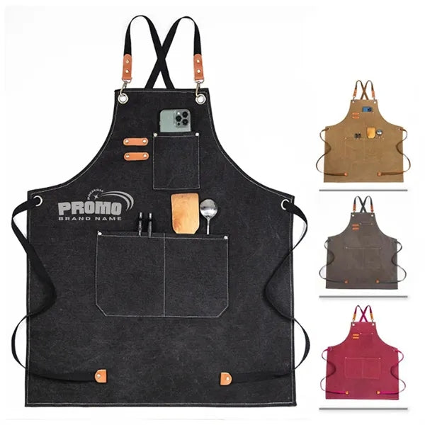 Lightweight Canvas Cross Back Chef Cotton Aprons