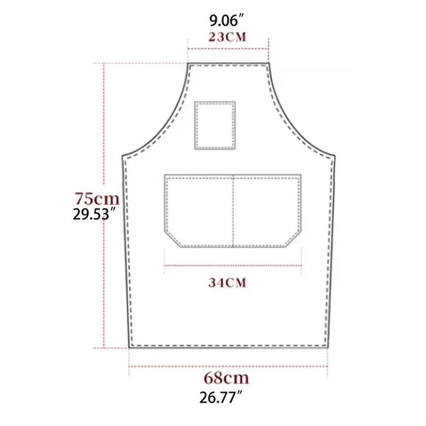 Lightweight Canvas Cross Back Chef Cotton Aprons