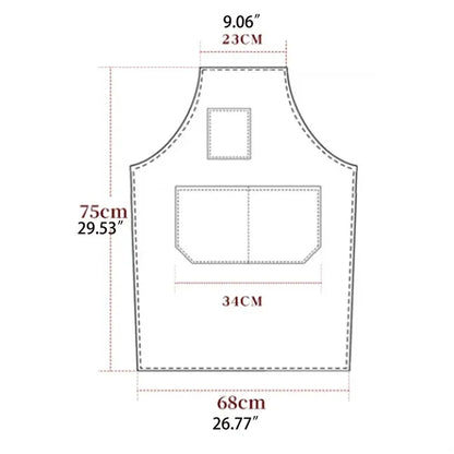 Lightweight Canvas Cross Back Chef Cotton Aprons