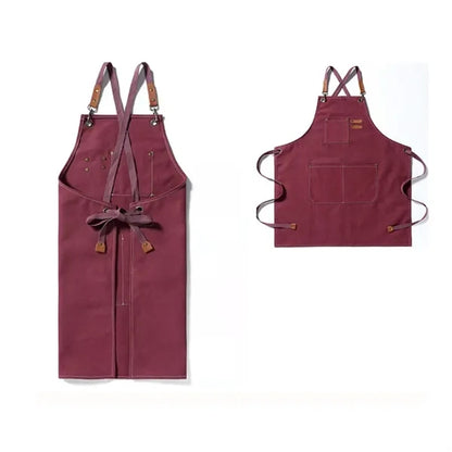 Lightweight Canvas Cross Back Chef Cotton Aprons