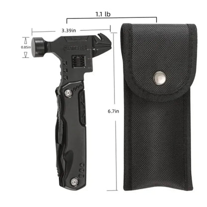 16In1 Multi-function Hammer Wrench Survival Camping Gear