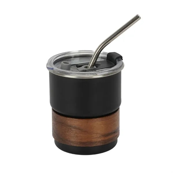 10 Oz. Stainless Steel Camping Mug With Wooden Sleeve