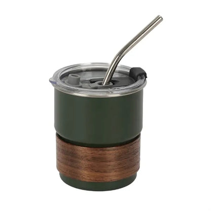 10 Oz. Stainless Steel Camping Mug With Wooden Sleeve