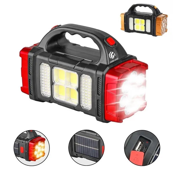 Versatile Waterproof Solar Rechargeable Camping Flashlight