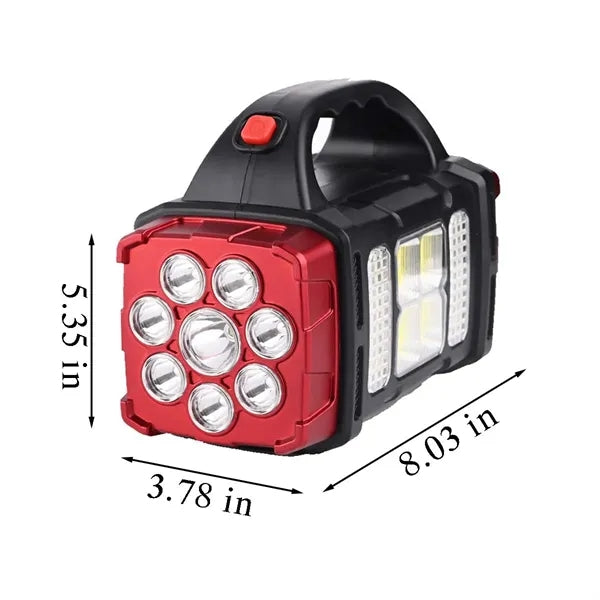 Versatile Waterproof Solar Rechargeable Camping Flashlight