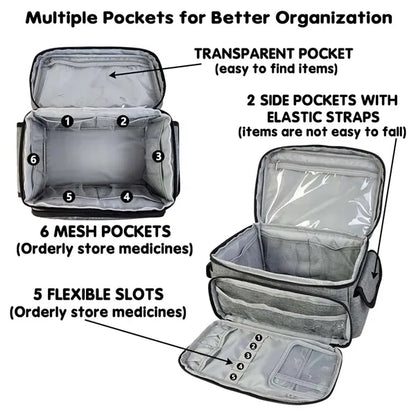 Versatile Large First Aid Organizer Medicine Storage Bag