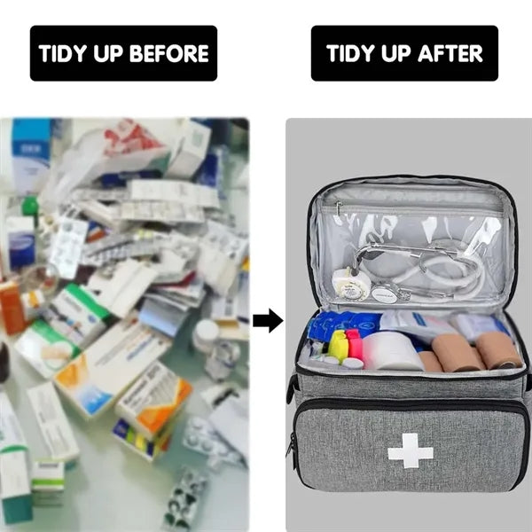 Versatile Large First Aid Organizer Medicine Storage Bag