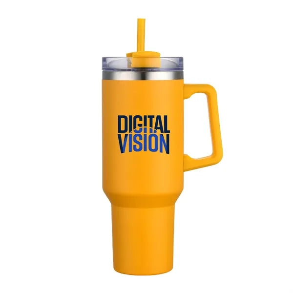 40oz. Travel Stainless Vacuum Insulated mug w/ handle