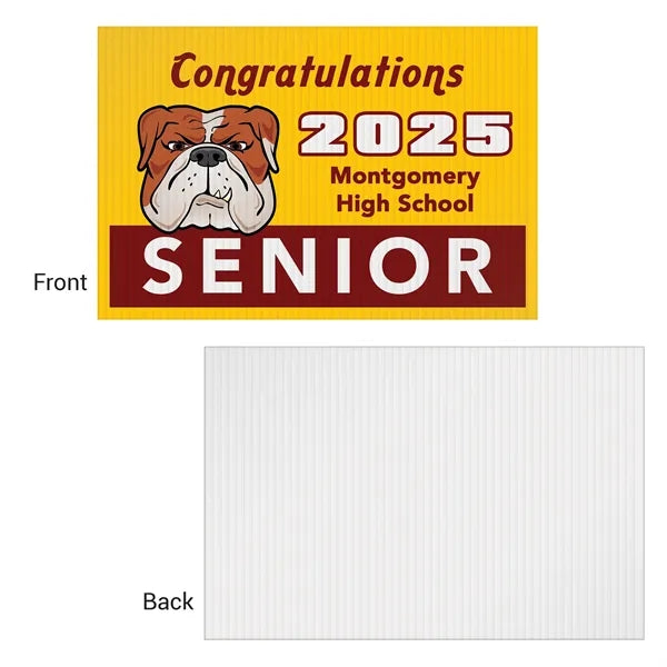 Small Corrugated Yard Sign - Full Color - 1 Side