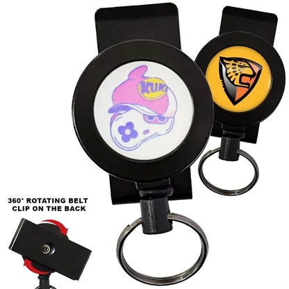 Large Lanyard Badge Reel w/ Keyring