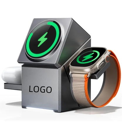 3-in-1 Wireless Charger 15W Magnetic Fast charge