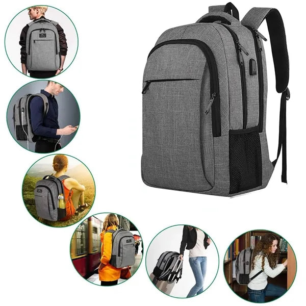 Laptop Backpack Luggage with USB Port Ideal Work Travel Bag