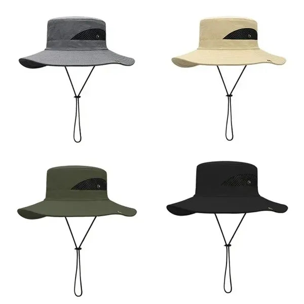Fishing Hat with Wide Brim Cooling Mesh
