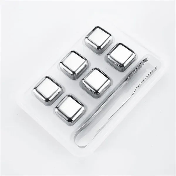 6 Pcs Stainless Steel Ice Cube Set