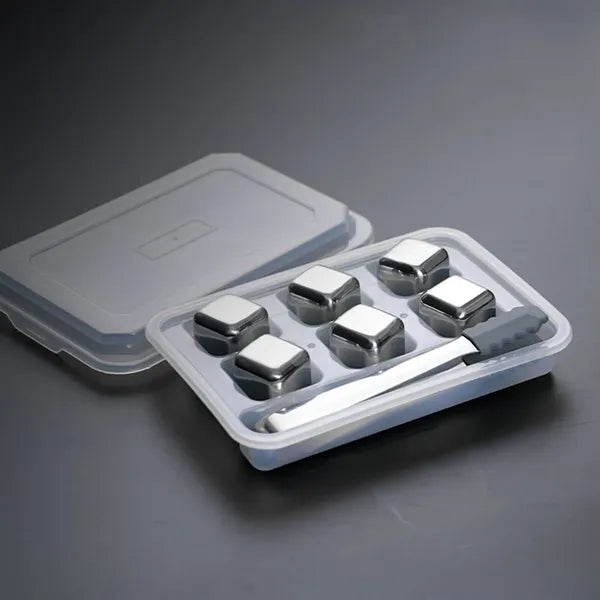 6 Pcs Stainless Steel Ice Cube Set