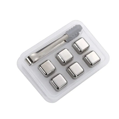 6 Pcs Stainless Steel Ice Cube Set