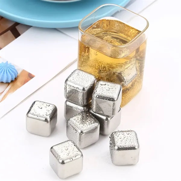 6 Pcs Stainless Steel Ice Cube Set