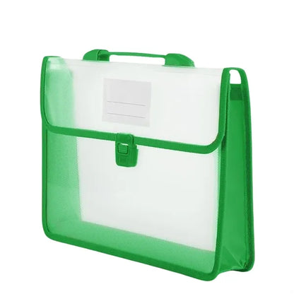 CLear Tote File Folder Bag Briefcase Expanding Document Box