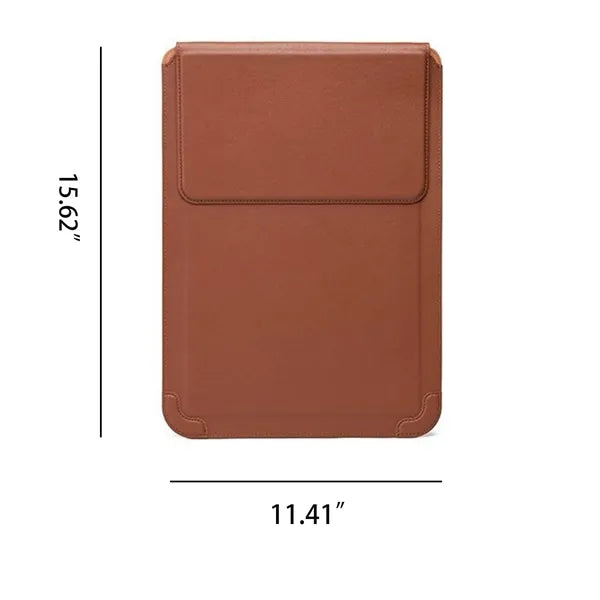 Laptop Sleeve Case Leather Bag Adjustable Stand Portable