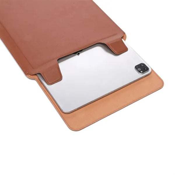 Laptop Sleeve Case Leather Bag Adjustable Stand Portable