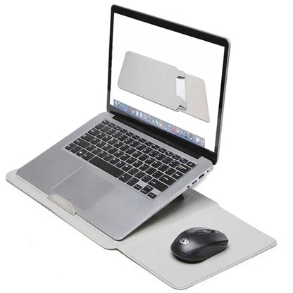 Laptop Sleeve Case Leather Bag Adjustable Stand Portable