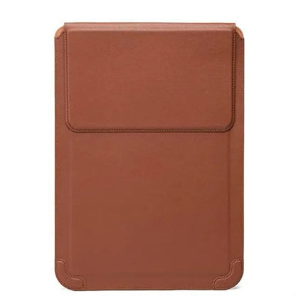 Laptop Sleeve Case Leather Bag Adjustable Stand Portable