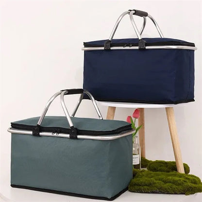 Foldable Lunch Insulated Large Tote Cooler Bag Box Pail Hot